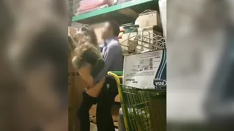 Hidden camera filmed manager fucking female employee in warehouse