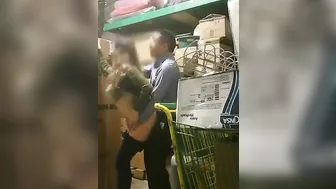 Hidden camera filmed manager fucking female employee in warehouse