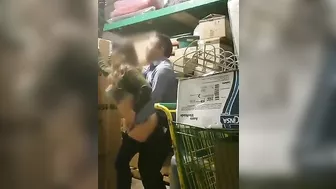 Hidden camera filmed manager fucking female employee in warehouse