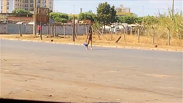 Hookers caught naked on the street secretly filmed on hidden camera in car