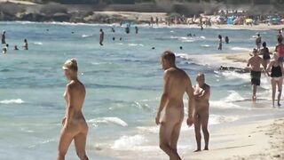 Sexy Nudists Spied On By Horny Voyeur On Spanish Beach