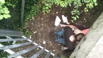 Salacious Couple Sexting Under The Steamy Bridge