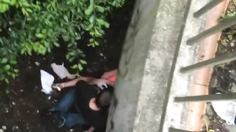 Salacious Couple Sexting Under The Steamy Bridge