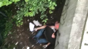 Salacious Couple Sexting Under The Steamy Bridge