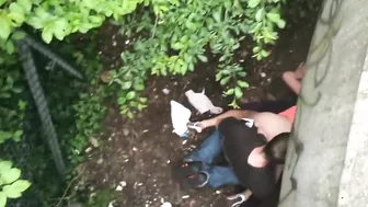 Salacious Couple Sexting Under The Steamy Bridge