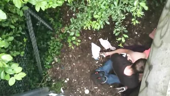 Salacious Couple Sexting Under The Steamy Bridge