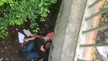 Salacious Couple Sexting Under The Steamy Bridge