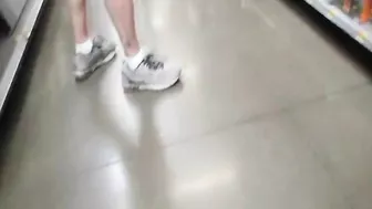 Sultry Mature Flasher Brazenly Bares Her Juicy Ass And Pussy In A Public Store