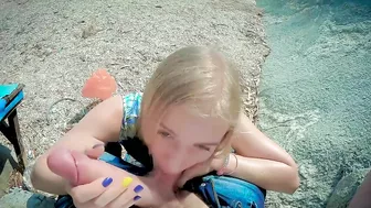 Sultry Horny Blonde Passionately Making Love On Sandy Beach