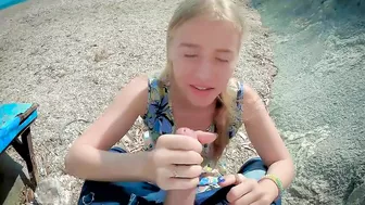 Sultry Horny Blonde Passionately Making Love On Sandy Beach