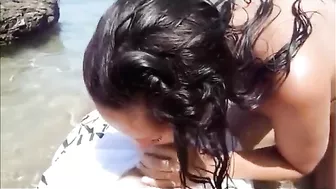 Passionate Couple Engages In Sensual Lovemaking On A Secluded Beach