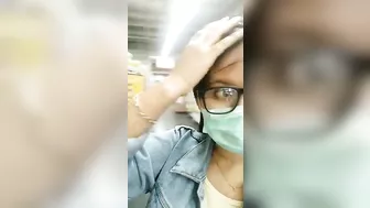 Hot Latina flashing her big boobs in supermarket