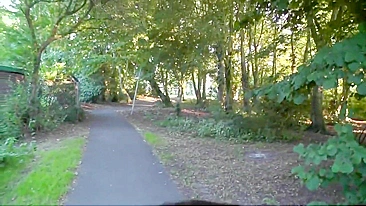 Amateur girlfriend risky blowjob in public park and cumshot on face