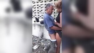 Homeless Man's Sticky Cum Stains Hot Young Woman's Tight Pussy