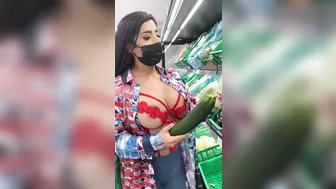 Shockingly Hot Busty Woman Doing Sultry Shopping!