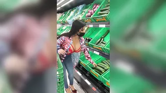 Shockingly Hot Busty Woman Doing Sultry Shopping!