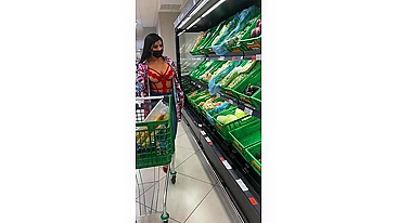 Shockingly Hot Busty Woman Doing Sultry Shopping!