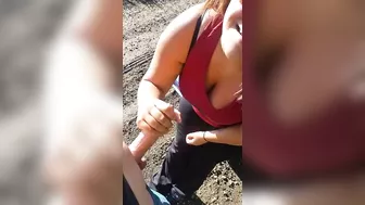 Sneaky Outdoor Blowjob By Cheeky Wife