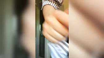 Horny blonde exposing naked and masturbating