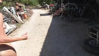 Salacious Sunbathing Lady, Flagrantly Flaunting Her Nakedness By The Seashore