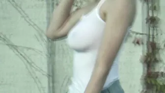 Perky, Nipple-Pinching Braless Tease With Delectable Tits Makes Me Horny!