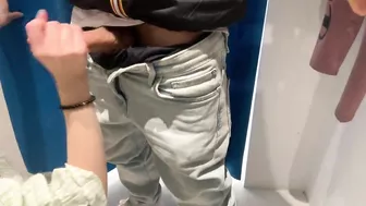 A Risque, Steamy, Hot Quickie At The Mall's Dressing Room