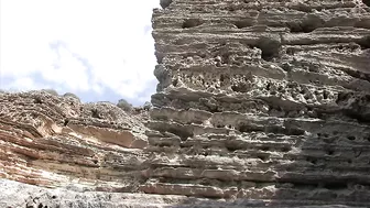 Anal sex and creampie outdoor by the rocks