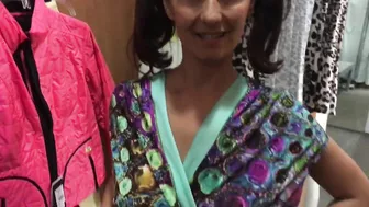 Flirtatious Wife Tantalizes Inquisitive Store-Goers With Risque Try-On Display