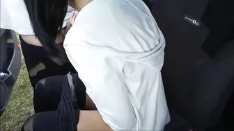 Ravishing Slut Wife Seductively Devours Stranger's Meaty Cock In Steamy Car