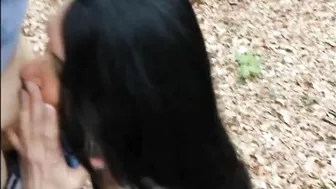 Woman filmed swallowing cock and sperm of young man outdoor Woman filmed swallowing cock and sperm of young man outdoor