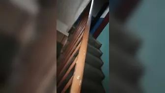 She gives head on the stairs in a dubious Russian block She gives head on the stairs in a dubious Russian block