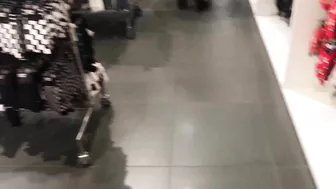 Couple risky sex in the fitting room while shopping