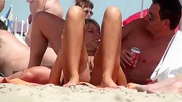 Exquisite Nude Model At French Beach Filmed By Talented Pervert