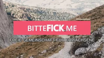 Hikers go for a walk in mountains and do a quick fuck in the woods