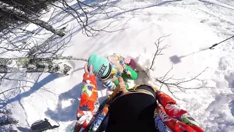 Public Sex With Hot Girlfriend In Snowy Forest At A Ski Resort