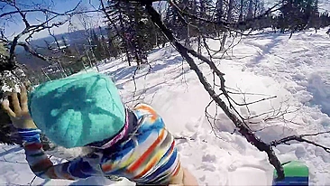Public Sex With Hot Girlfriend In Snowy Forest At A Ski Resort