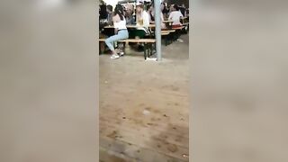 Girlfriend caught jacking off her man at Oktoberfest