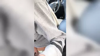 Naughty Amateur Couple Fucking In The Car Almost Got Caught!