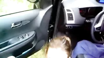 Romanian Gypsy street hooker performs a blowjob to client with cum in mouth