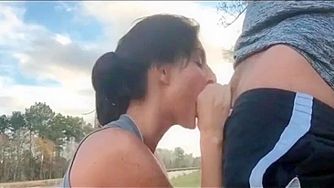 Fantastically Filthy Outdoor Oral Sex With Cum In Mouth