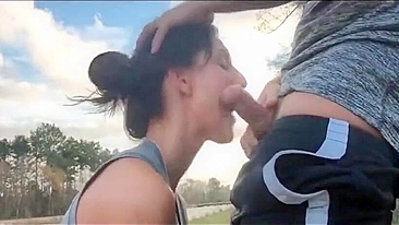 Fantastically Filthy Outdoor Oral Sex With Cum In Mouth