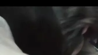 Voyeur lesbian couple licking and kissing in the car