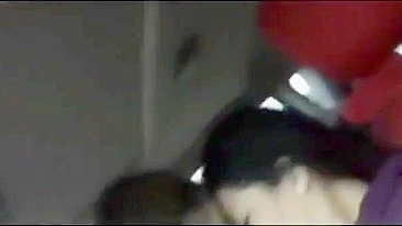 Voyeur lesbian couple licking and kissing in the car