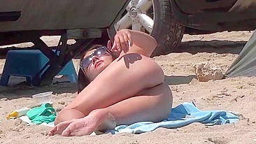 Gorgeous Nude Wife Revels In Sun On Libertarian Beach