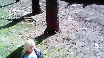 Guy picks up a Polish hooker and fucks her outdoor