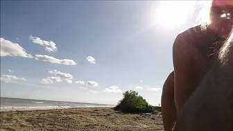 Amazing Young Blonde At The Beach Sucks An Old Man's Superb Cock