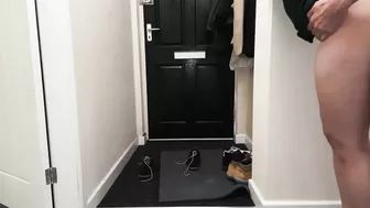 Amateur couple fucking at home while friend watches and jerks off