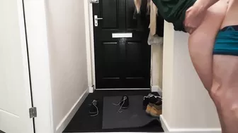 Amateur couple fucking at home while friend watches and jerks off