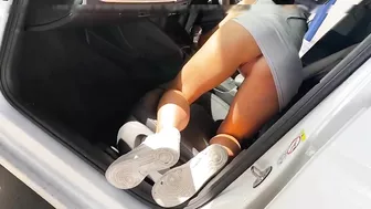 Sinful Wife Flaunts Her Naughty, Panty-Less Delight At Public Car Wash