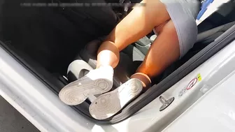 Sinful Wife Flaunts Her Naughty, Panty-Less Delight At Public Car Wash